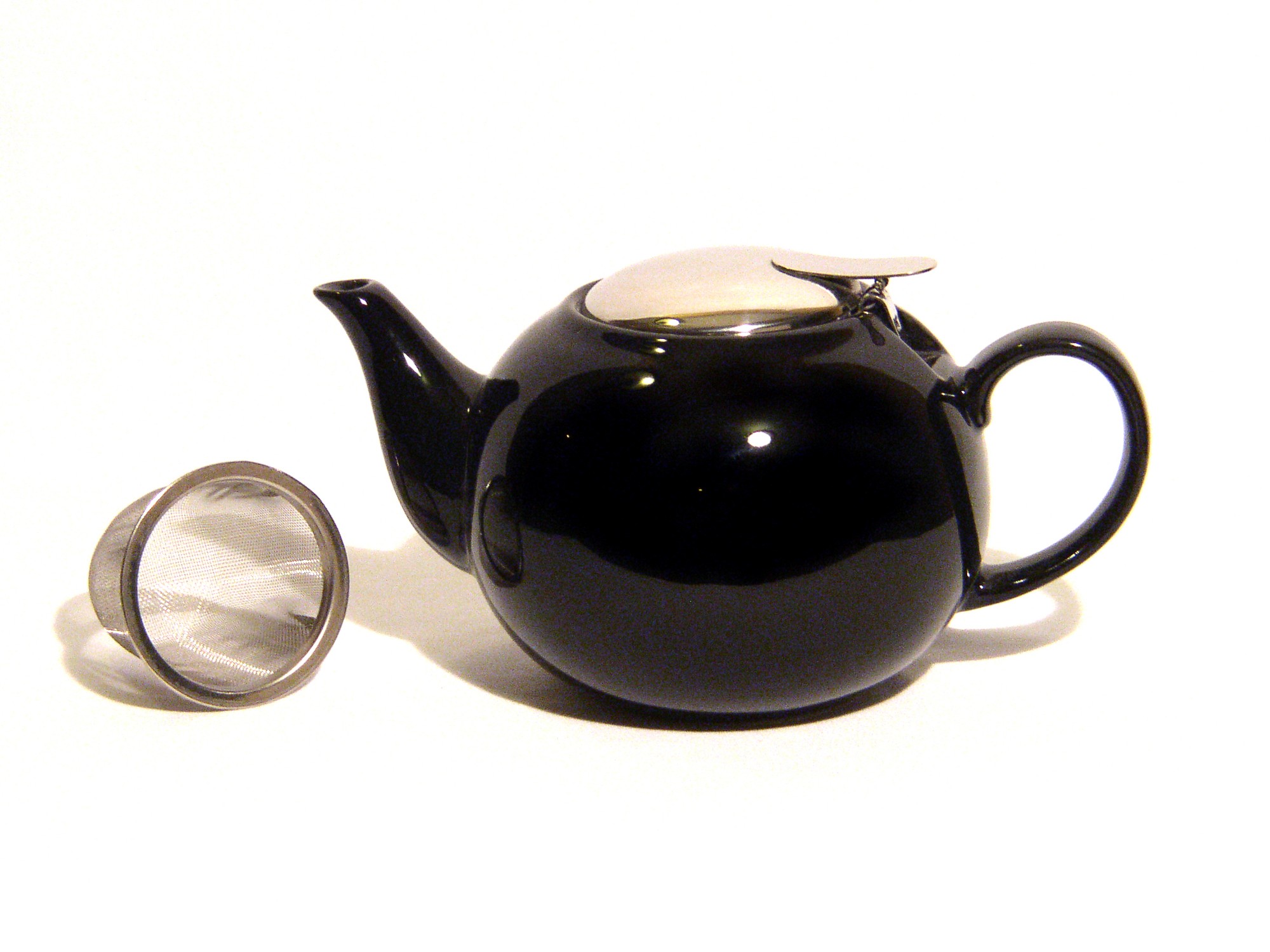 Ceramic Infuser Teapot - Black