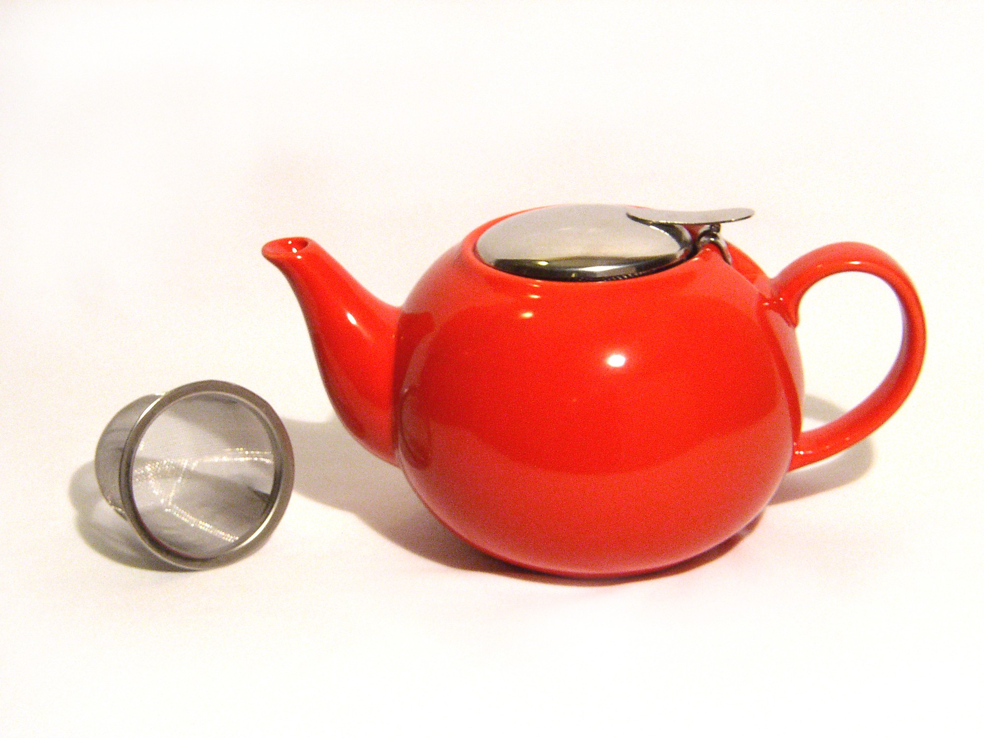 Ceramic Infuser Teapot - Red
