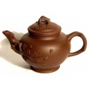 Yixing / Purple Clay Teapot - Brown Blossoms